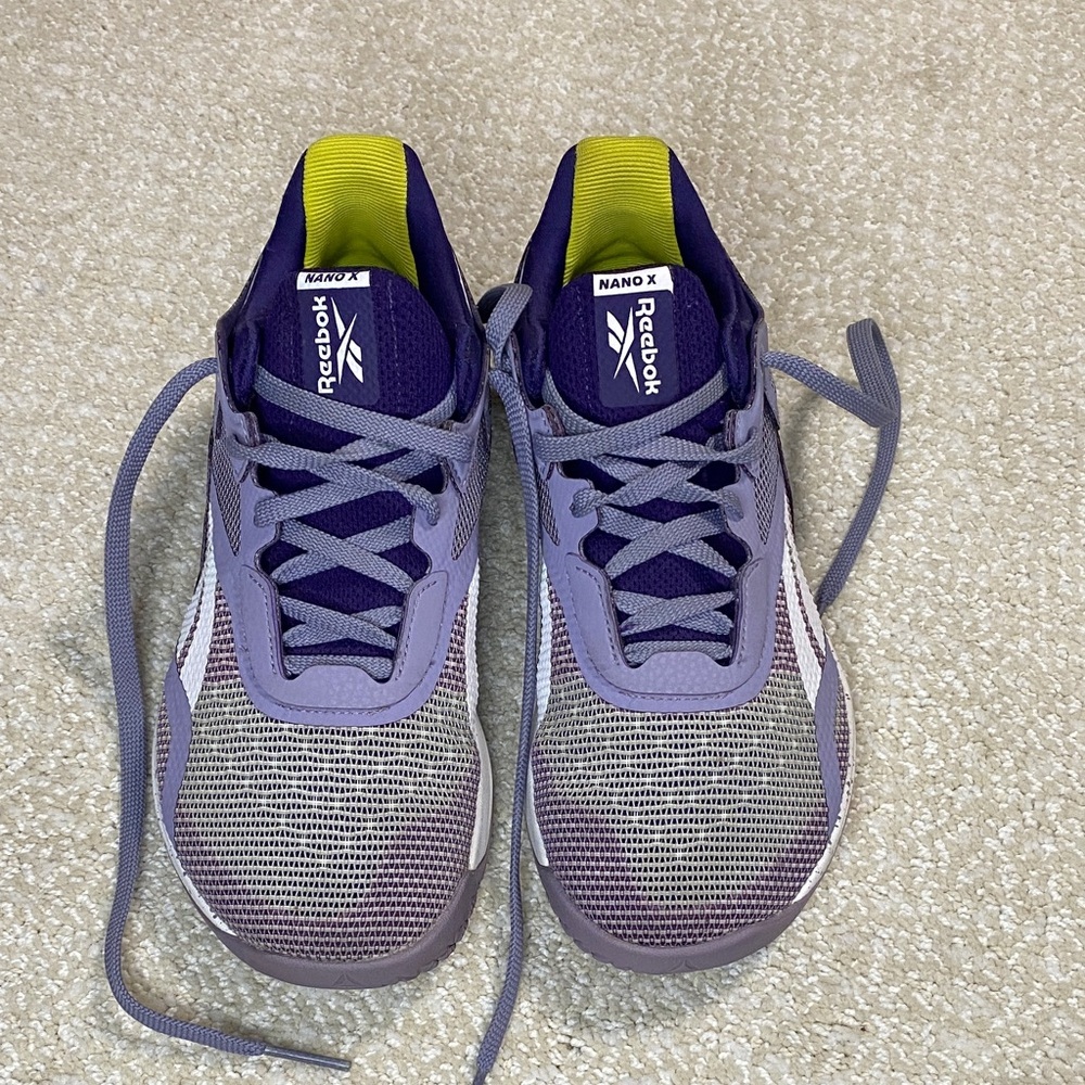 Reebok Women's Purple and Yellow Athletic Shoes